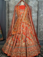 Heritage Hand-Embroidered Bridal lehenga