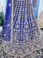 partywear lehenga royal blue hand work - Image 3