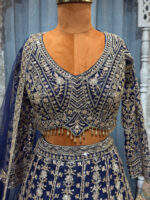 partywear lehenga royal blue hand work - Image 2