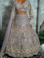 Partywear  lehenga  Lavender Embroidered Lehenga,
