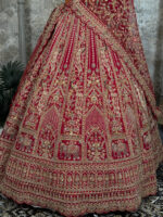 bridal lehenga silak  new chery  mehroon colour - Image 4