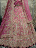 Bridal lehenga new pink hand work - Image 4