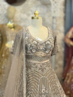 Partywear lehenga boutique light grey - Image 2