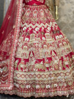 Bridal lehenga mehroon sillak - Image 2
