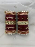 Chura mehroon kundan