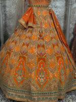 Partywear lehenga rust gota pati - Image 2