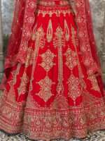Bridal lehenga blood red - Image 2