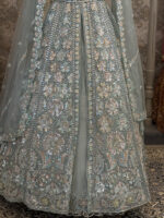 Partywear long Pakistani dress with lehenga - Image 2