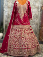 Partywear lehenga long top with lehenga