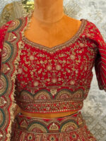 Bridal lehenga blood red - Image 3