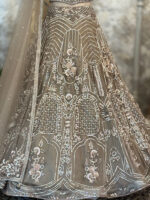 Partywear lehenga boutique light grey - Image 3