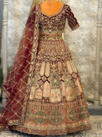 Bridal lehenga mehroon