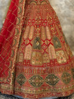 Bridal lehenga blood red - Image 2